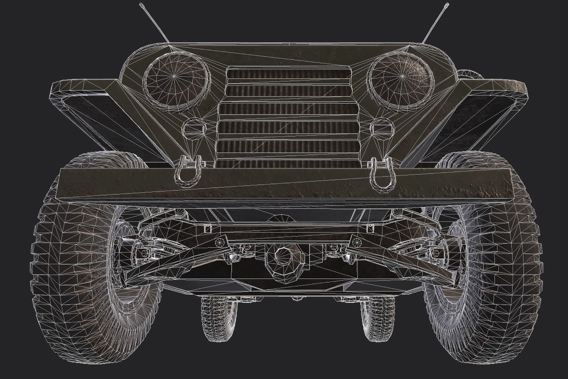 JEEP M151 MUTT Low-poly 3D model_11