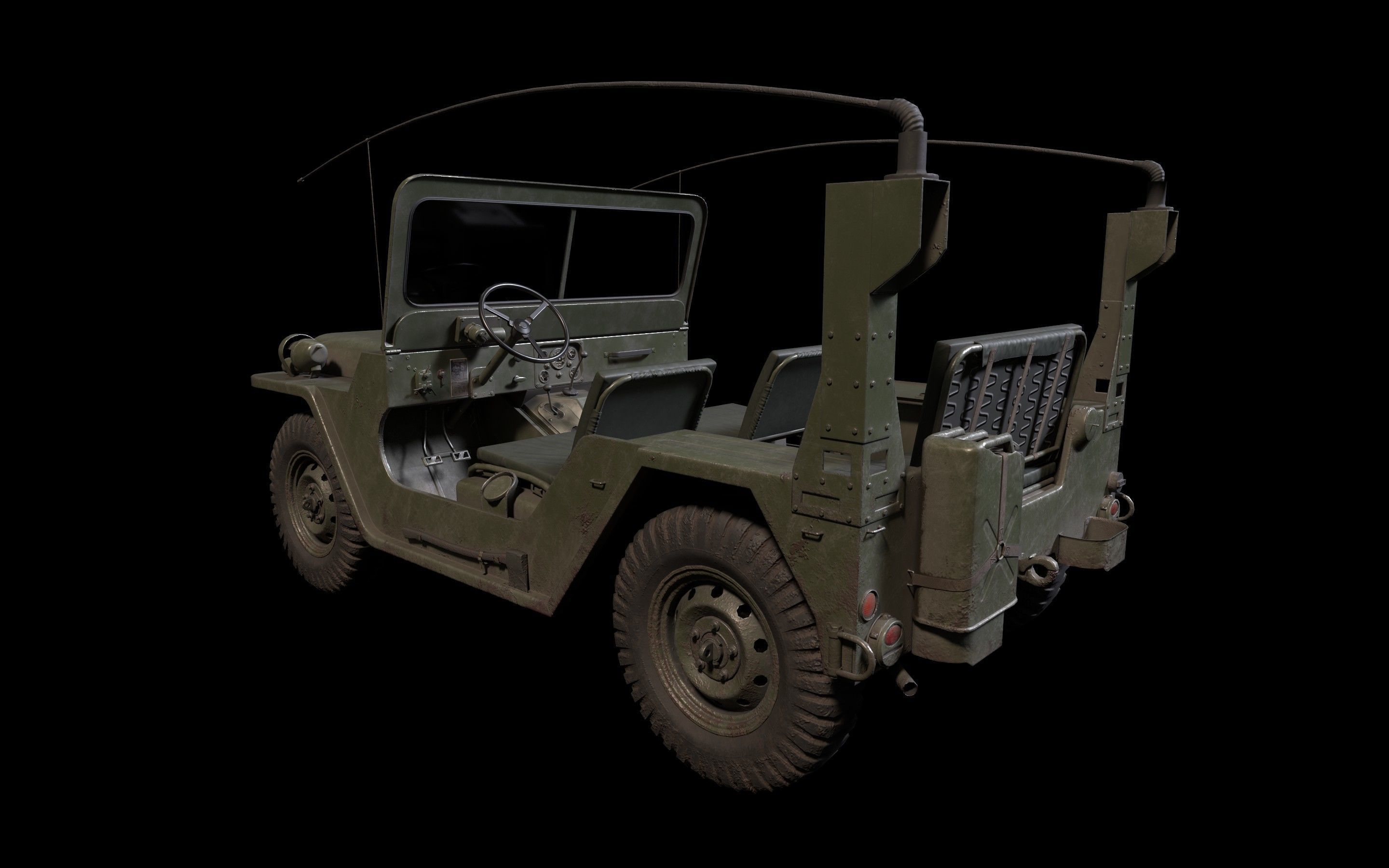 JEEP M151 MUTT Low-poly 3D model_1