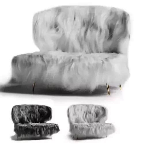 Kidassia Fur and Cast Bronze Low-poly 3D model