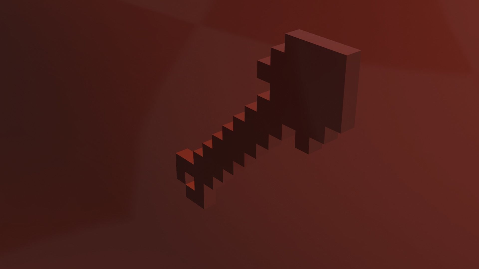 Minecraft Wooden Tools Must Read Description Low-poly 3D model_23