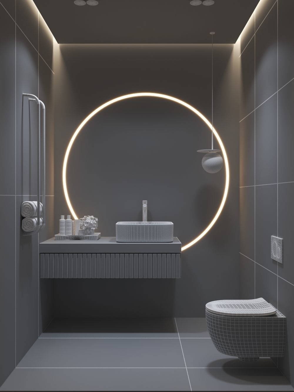 modern toilet 3D model_1