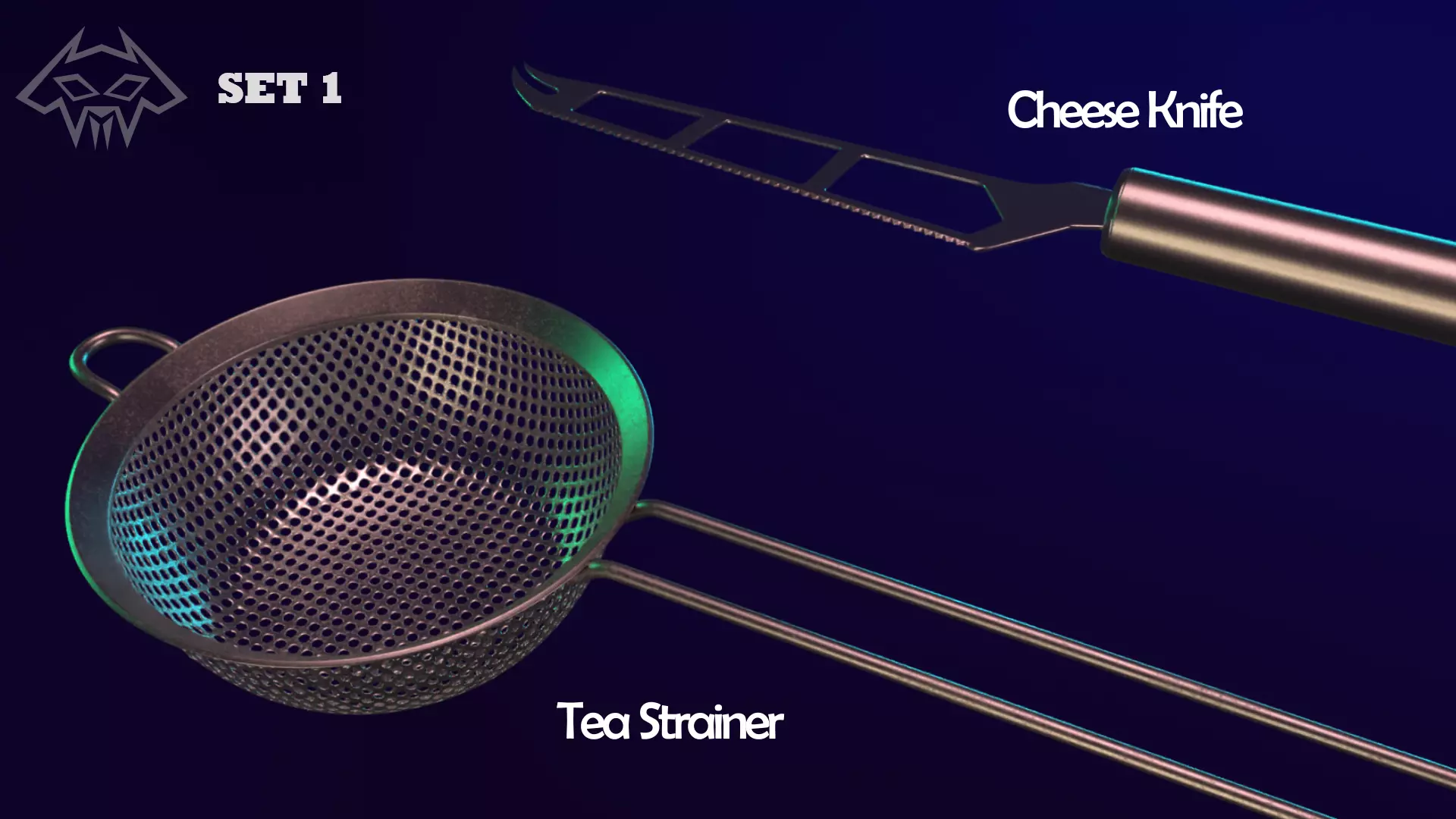 House Hold Series - 19 3d Kitchen Utensils - Set 1 3D model