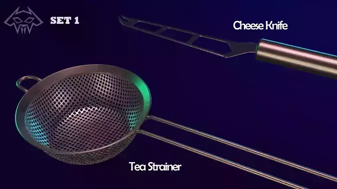 House Hold Series - 19 3d  Kitchen Utensils - Set 1