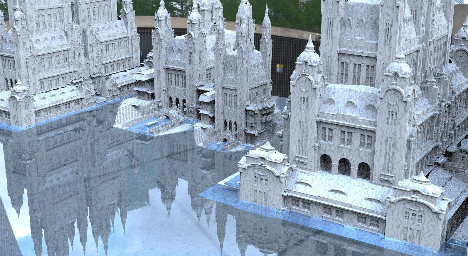 Fantasy Venice waterfront kit bash collection 2 3D model 3D model_10