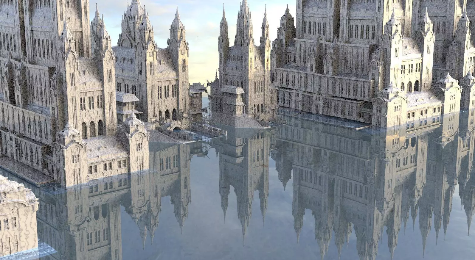 Fantasy Venice waterfront kit bash collection 2 3D model 3D model_0