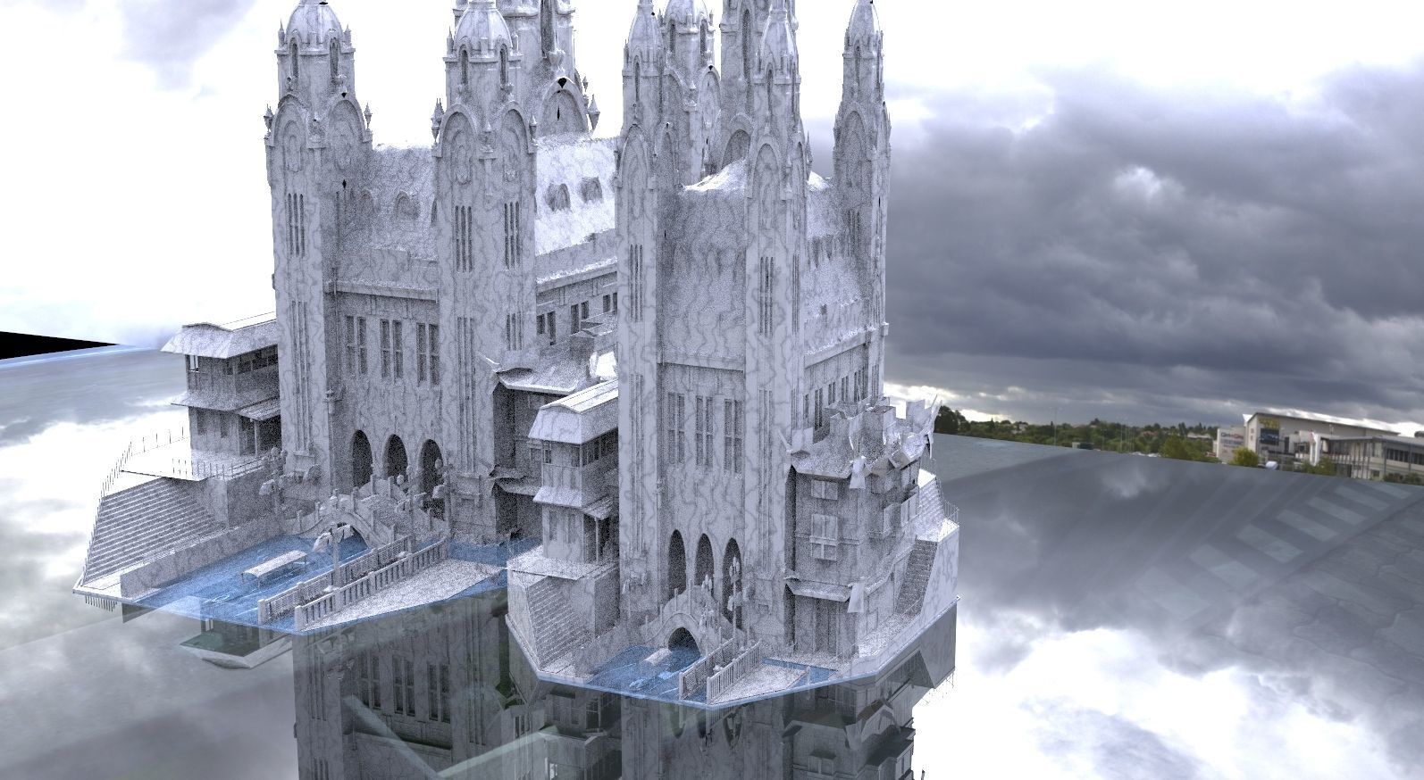 Fantasy Venice waterfront kit bash collection 2 3D model 3D model_6