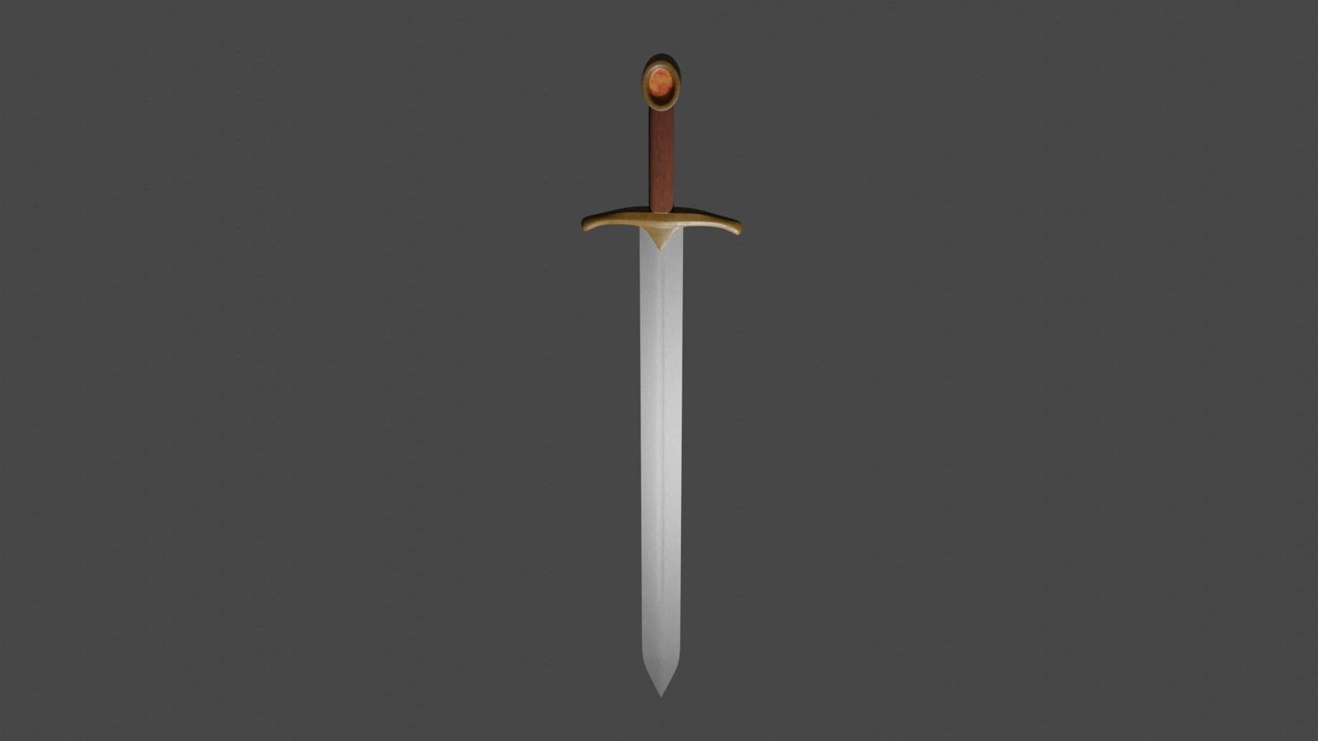 Knight Templar Medieval Sword Free 3D model_5