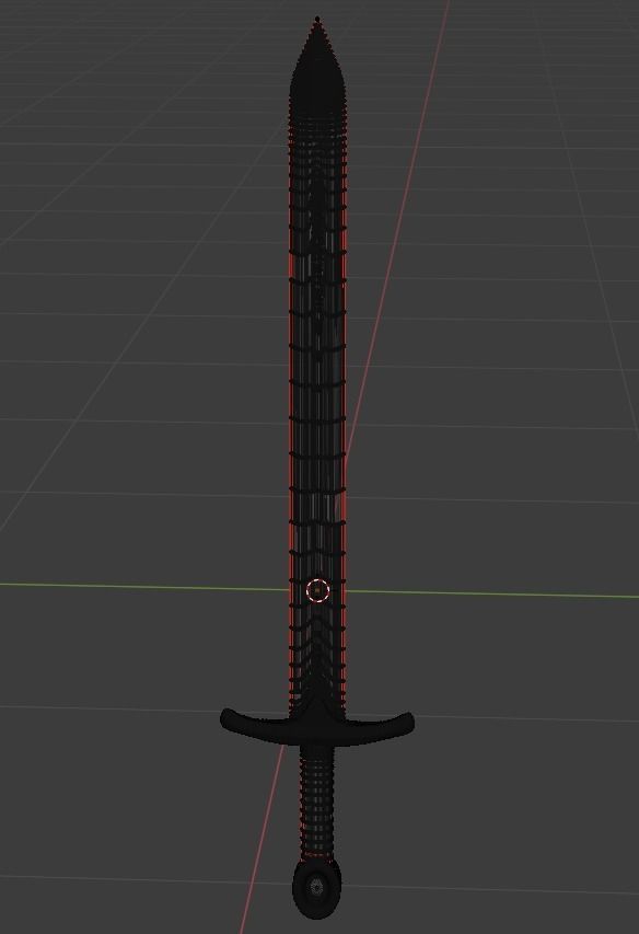 Knight Templar Medieval Sword Free 3D model_10