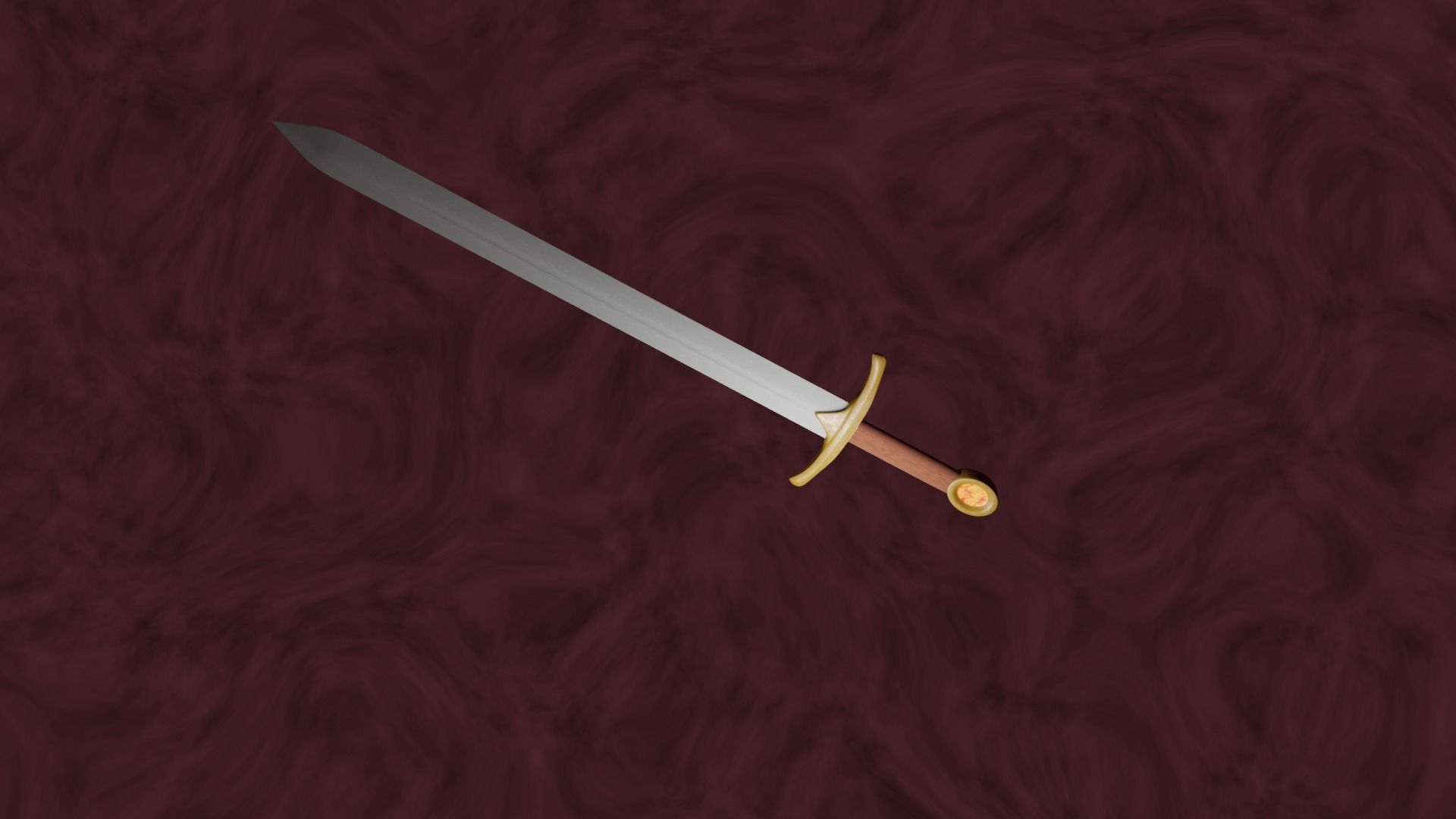 Knight Templar Medieval Sword Free 3D model_1