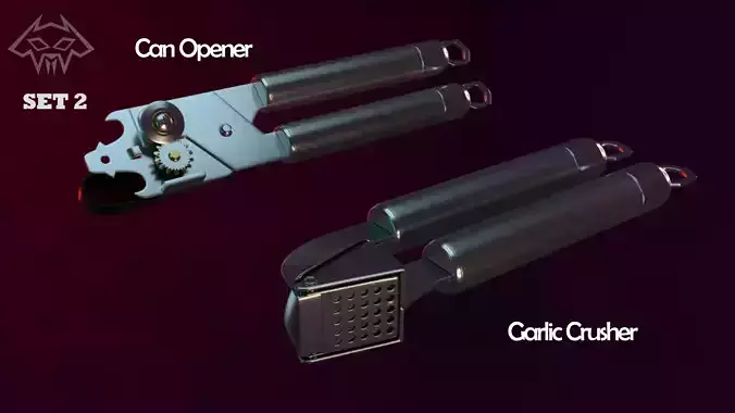 House Hold Series - 19 3d  Kitchen Utensils - Set 2