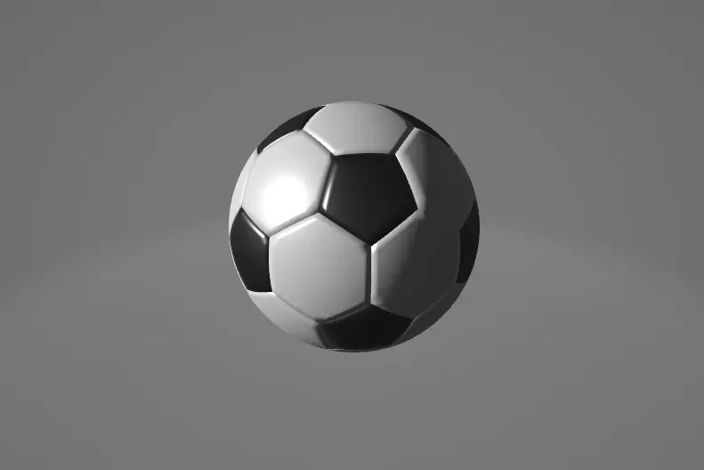 football soccer ball Low-poly 3D model_0
