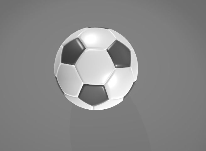 football soccer ball Low-poly 3D model_2