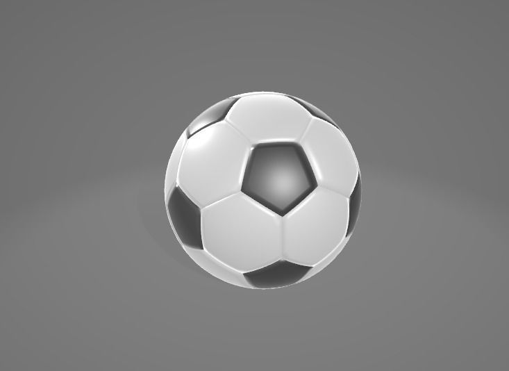 football soccer ball Low-poly 3D model_1