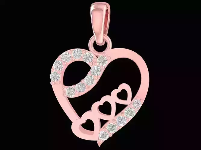 Diamond heart pendant 2393