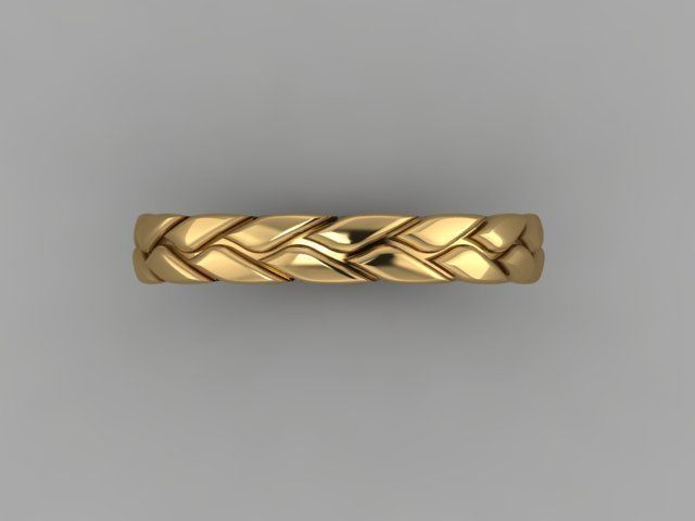 GOLDEN WHEAT RING 3D print model_2