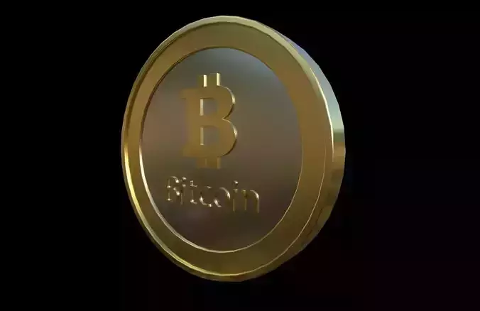 Bitcoin coin 3D model