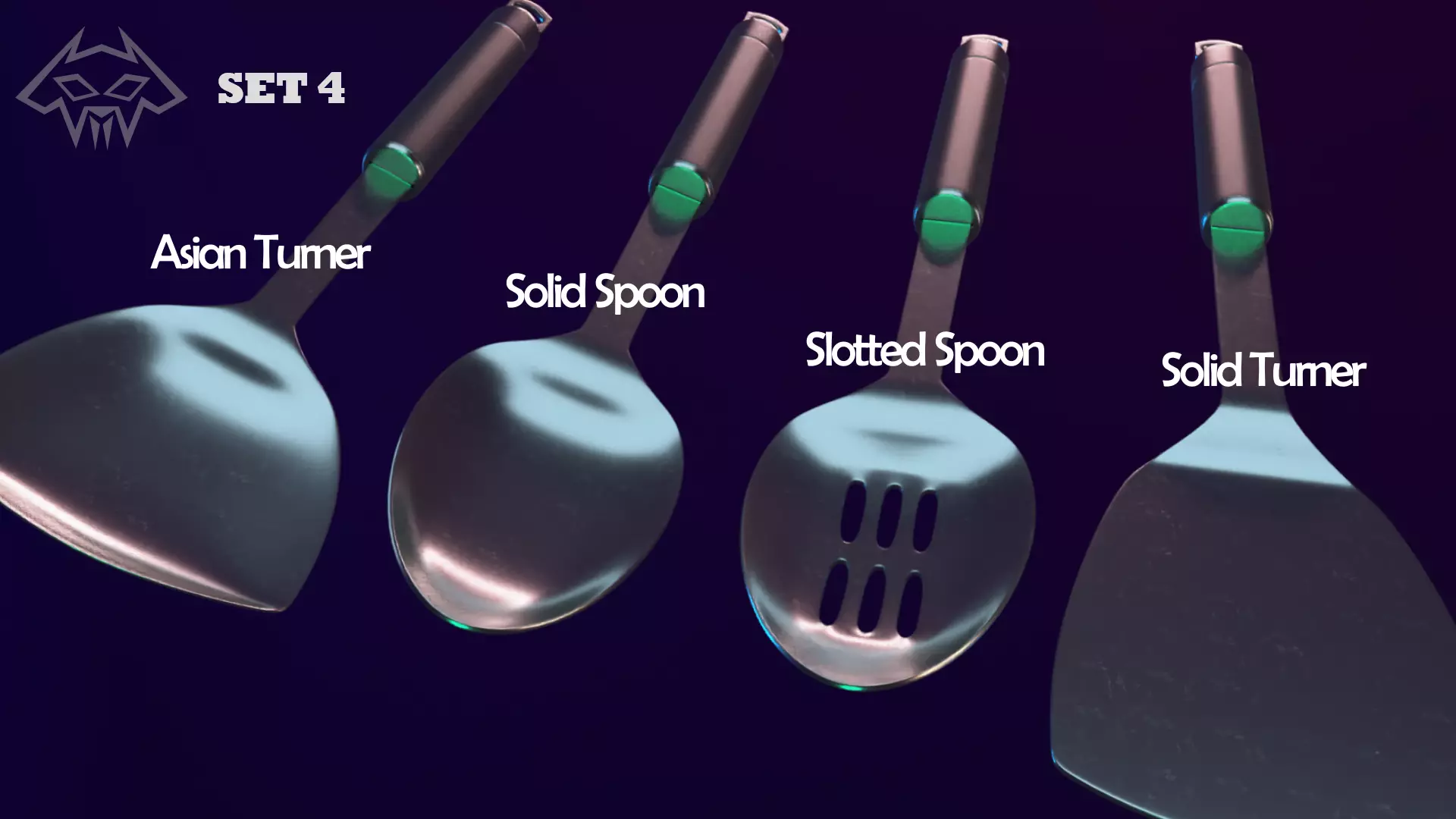 House Hold Series - 19 3d  Kitchen Utensils - Set 4 3D model_0