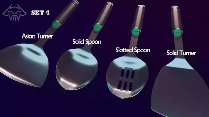 House Hold Series - 19 3d  Kitchen Utensils - Set 4 3D model