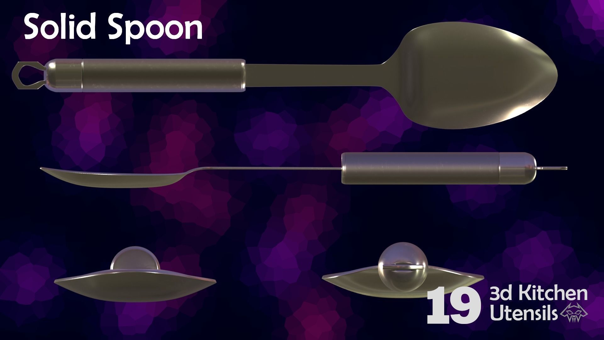 House Hold Series - 19 3d  Kitchen Utensils - Set 4 3D model_5