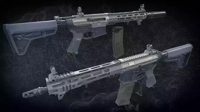 AR 15 Low-poly 3D model