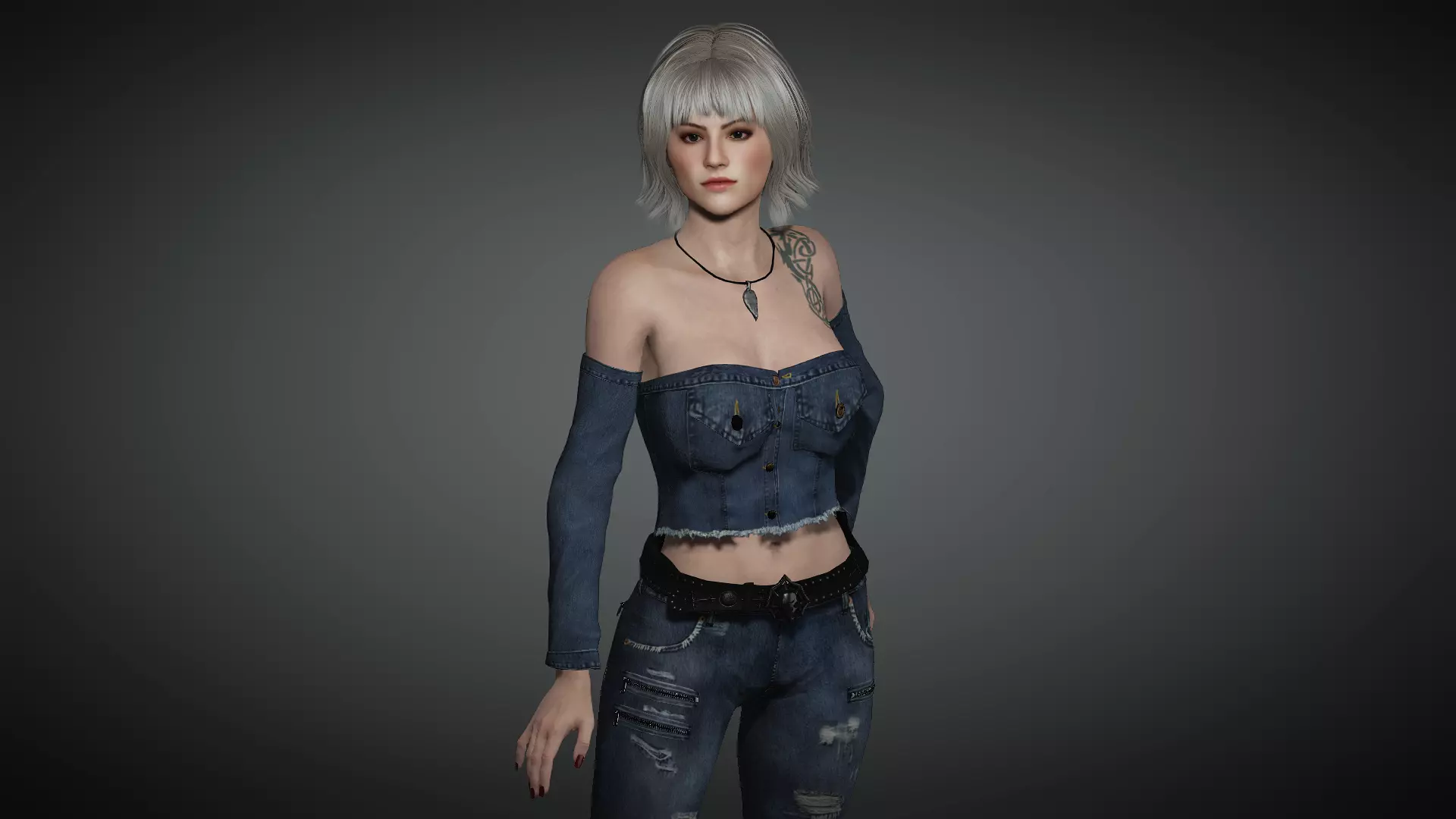 AAA Realistic Female Character 18 Low-poly 3D model_0