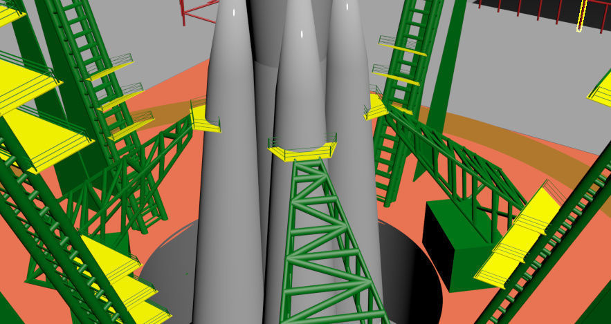 space center Baykonur Low-poly 3D model_4