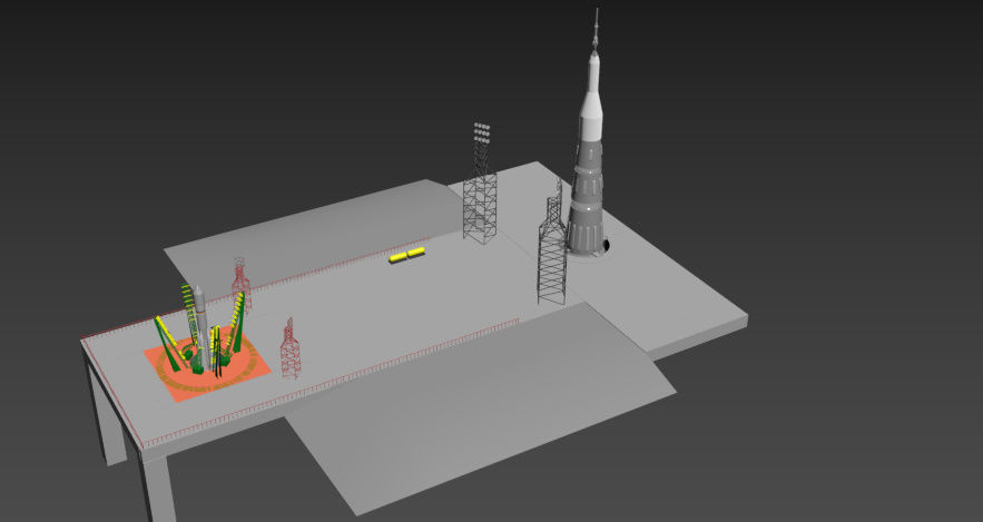 space center Baykonur Low-poly 3D model_19