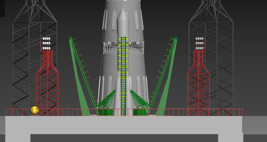 space center Baykonur Low-poly 3D model_12