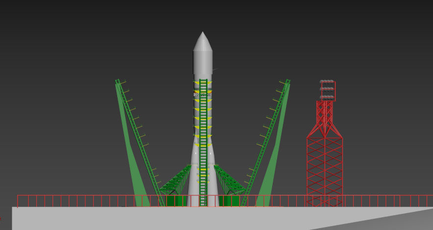 space center Baykonur Low-poly 3D model_18