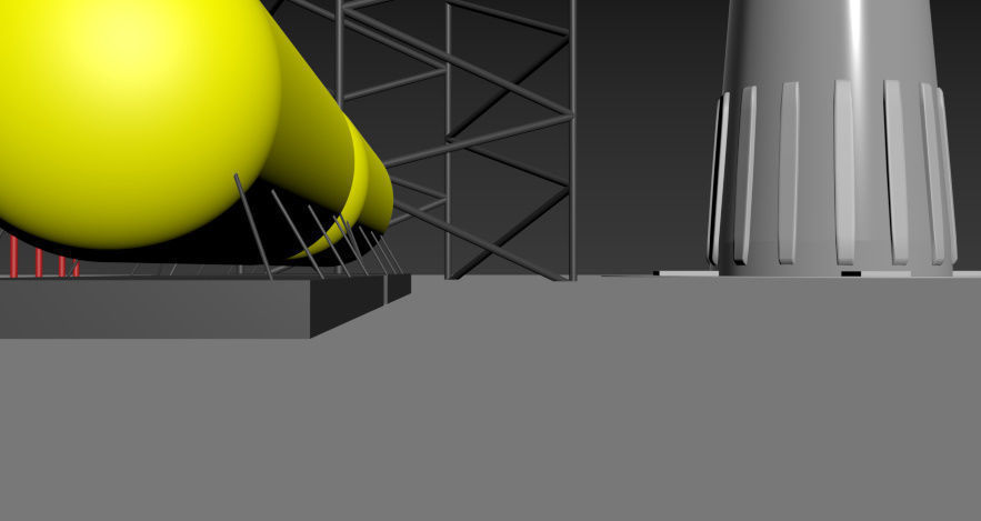 space center Baykonur Low-poly 3D model_8