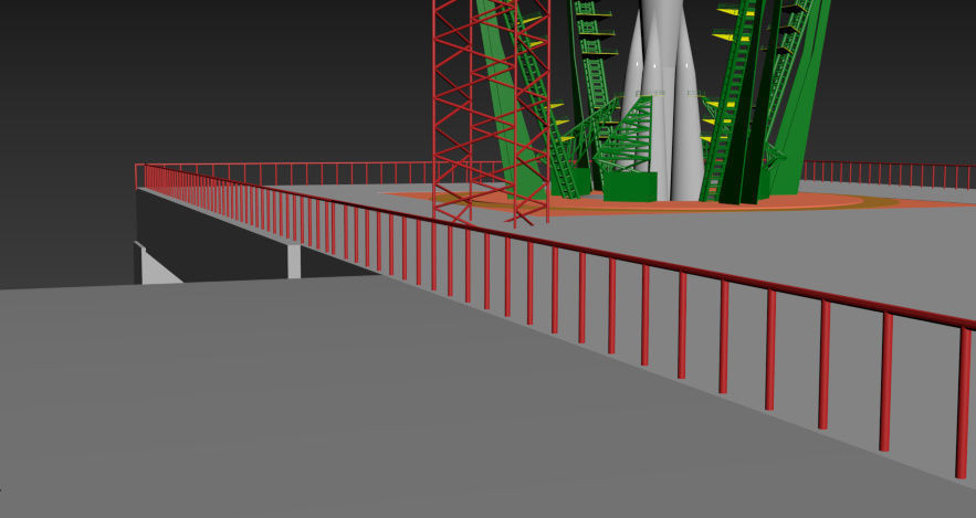 space center Baykonur Low-poly 3D model_6