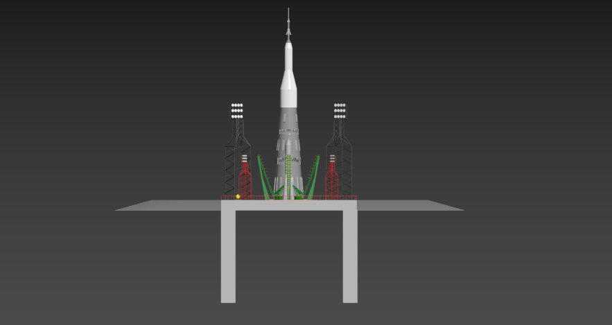 space center Baykonur Low-poly 3D model_11