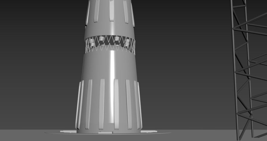 space center Baykonur Low-poly 3D model_9