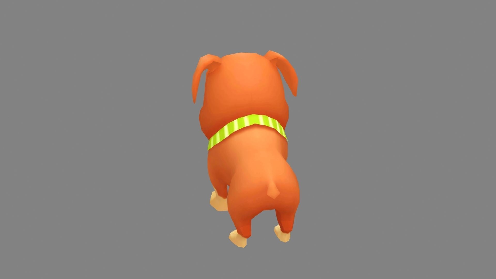 Cartoon puppy dog 3D model_2