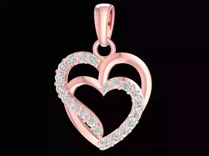 Diamond heart pendant 2396