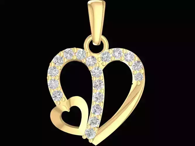 Diamond heart pendant 2397