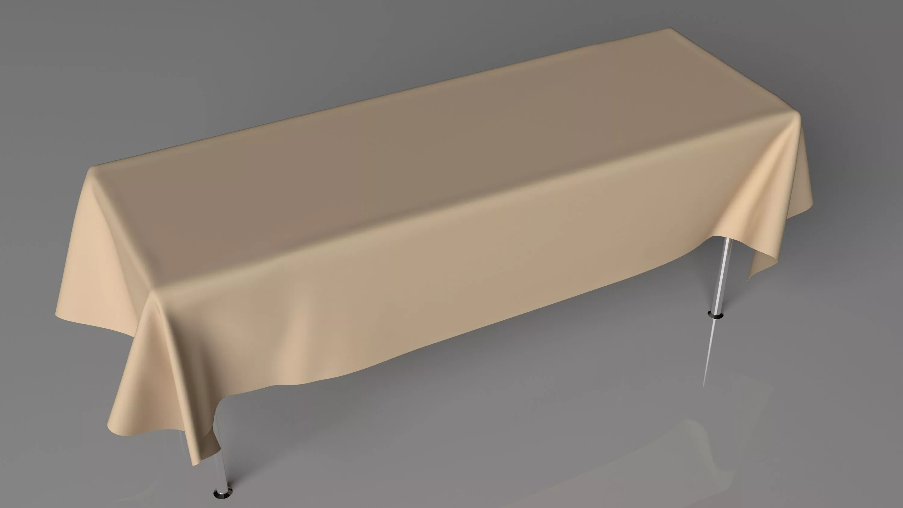 Cloth Meeting Desk Event Desk Tablecloth 185 cm x 60 cm h 75cm Low-poly 3D model