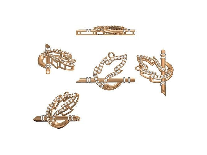 krishna logo pendent 3D print model