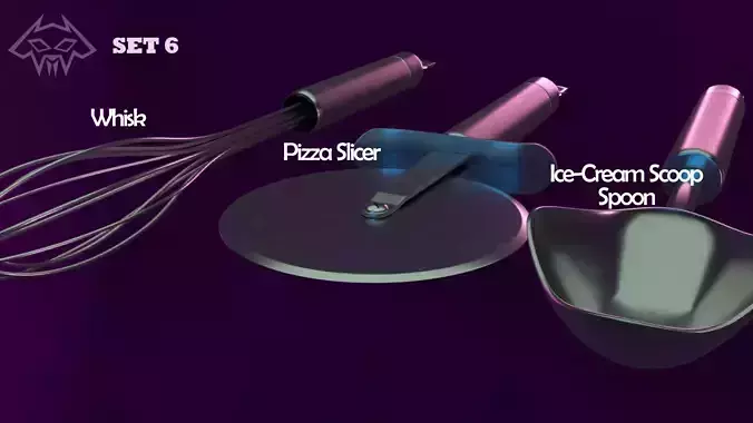 House Hold Series - 19 3d  Kitchen Utensils - Set 6 3D model