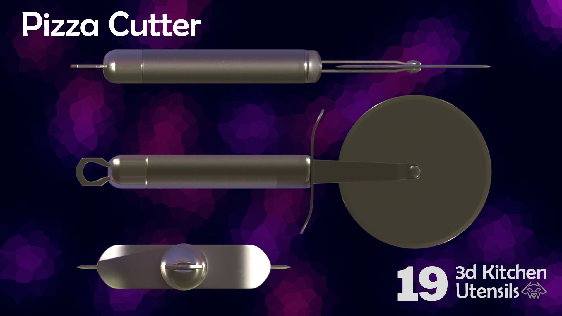 House Hold Series - 19 3d  Kitchen Utensils - Set 6 3D model_4