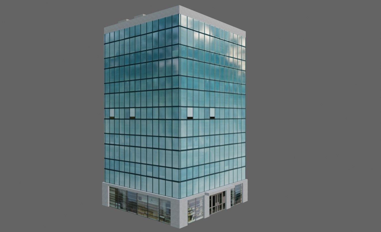 Building - Skyscraper - Predio Low-poly 3D model_2
