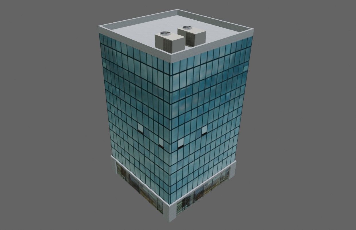Building - Skyscraper - Predio Low-poly 3D model_12