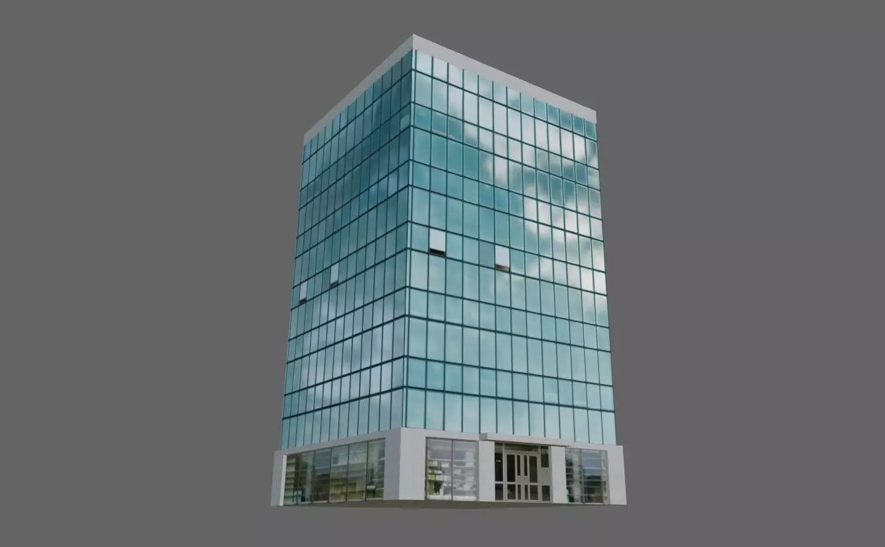 Building - Skyscraper - Predio Low-poly 3D model_0