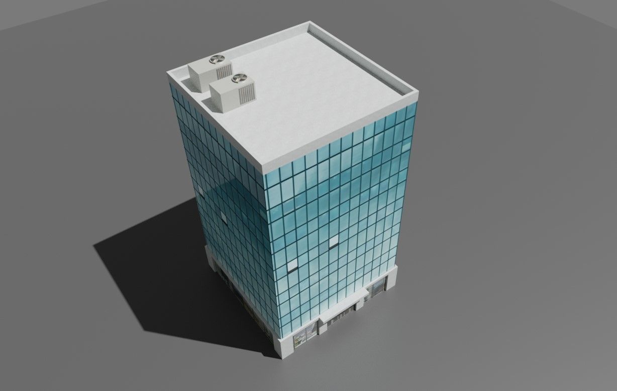 Building - Skyscraper - Predio Low-poly 3D model_10