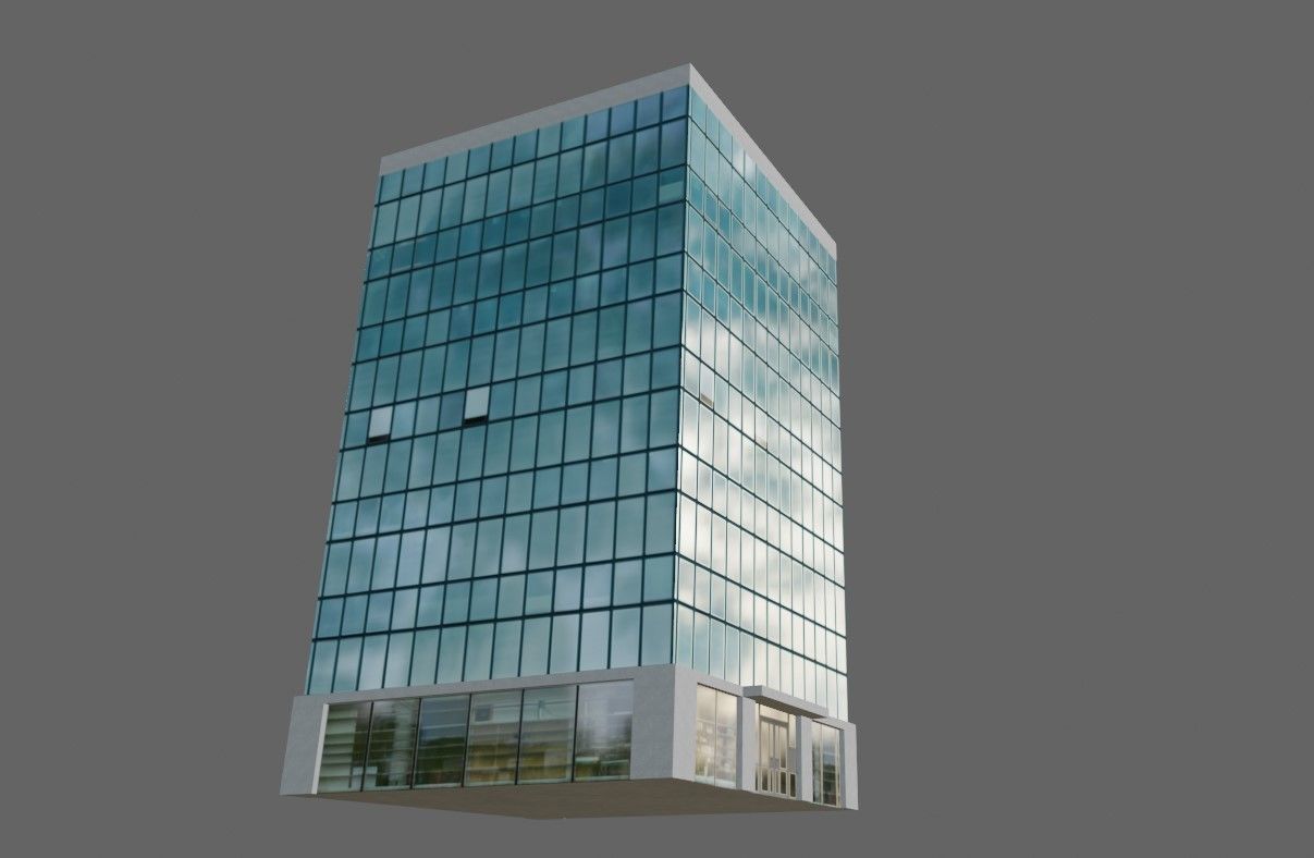 Building - Skyscraper - Predio Low-poly 3D model_8