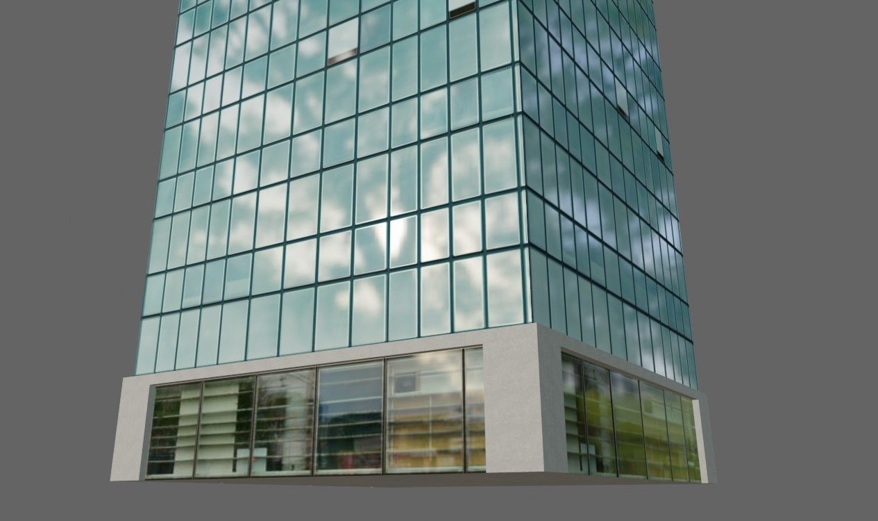 Building - Skyscraper - Predio Low-poly 3D model_6