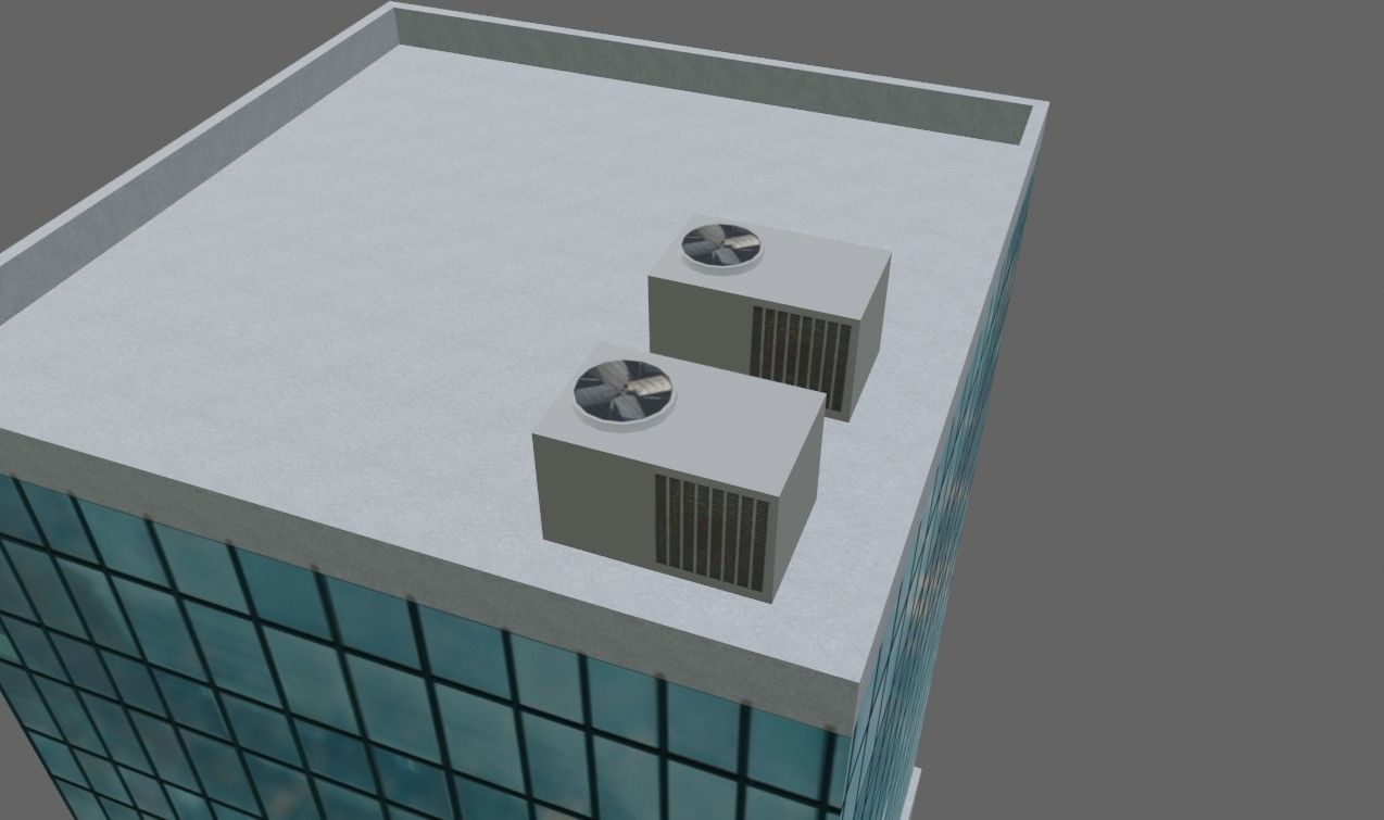 Building - Skyscraper - Predio Low-poly 3D model_4