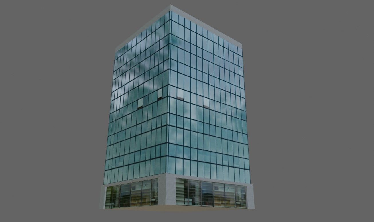 Building - Skyscraper - Predio Low-poly 3D model_13