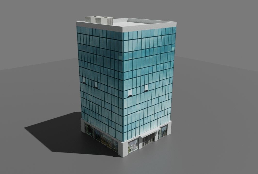 Building - Skyscraper - Predio Low-poly 3D model_7