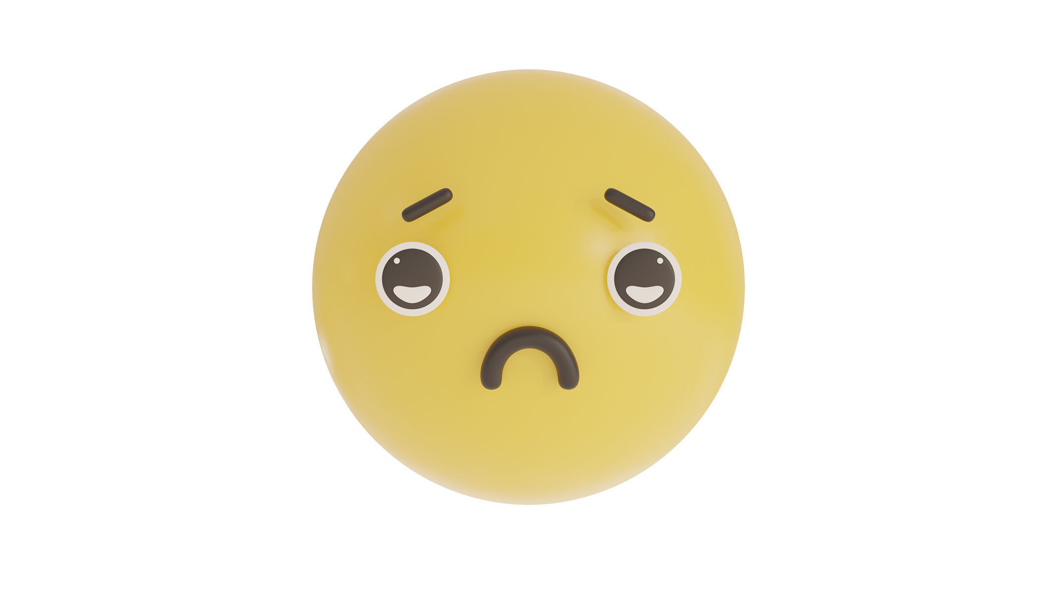 sad 2 emoji  3D model_1